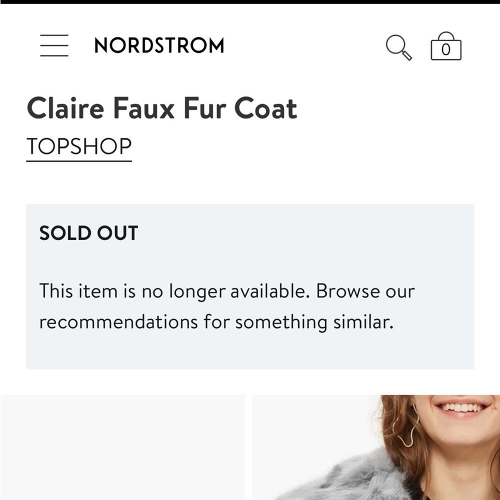 Final price^ Topshop Claire faux fur jacket gray - Picture 3 of 10